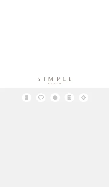 [LINE着せ替え] SIMPLE ICON WHITE.MEKYM 20の画像1