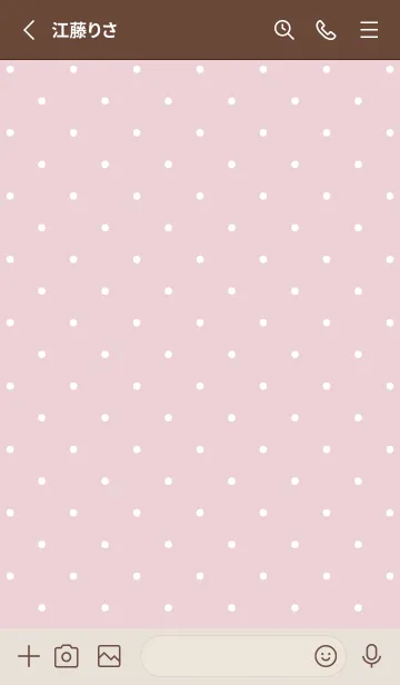 [LINE着せ替え] くすみシンプル水玉ピンクの画像2