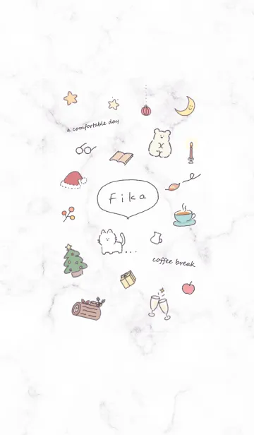 [LINE着せ替え] 冬のシンプルアイコン★グレージュ02_1の画像1