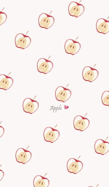 [LINE着せ替え] 水彩フルーツに囲まれて・アップルシードの画像1