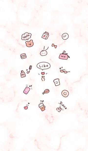 [LINE着せ替え] お洒落アイコン2✿レッド14_1の画像1