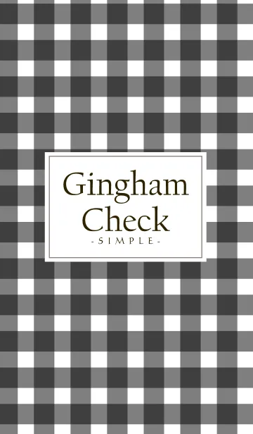 Gingham Check Black-SIMPLE 20の着せ替えメイン画像