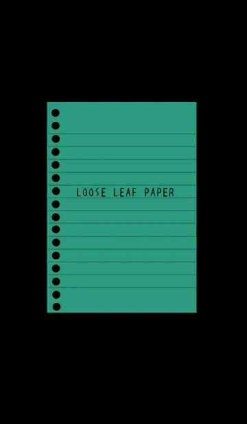 [LINE着せ替え] カラールーズリーフ/ビリジアン/ブラックの画像1