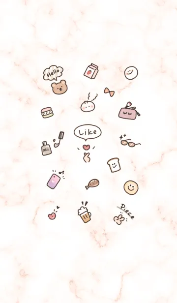 [LINE着せ替え] お洒落アイコン2✿ピンク12_1の画像1