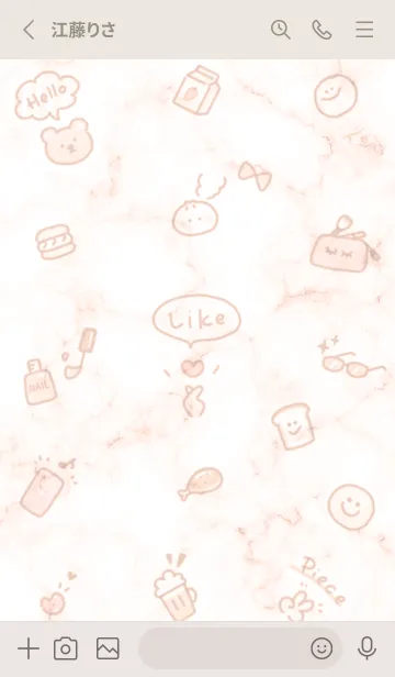 [LINE着せ替え] お洒落アイコン2✿ピンク12_1の画像2