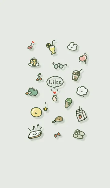 [LINE着せ替え] お洒落なアイコン2✿グリーン07_1の画像1