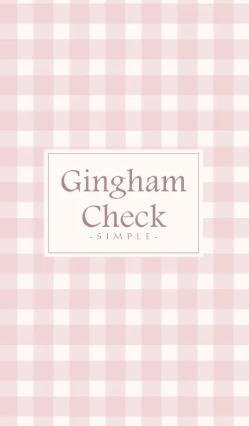 [LINE着せ替え] Gingham Check Natural Pink-SIMPLE 20の画像1