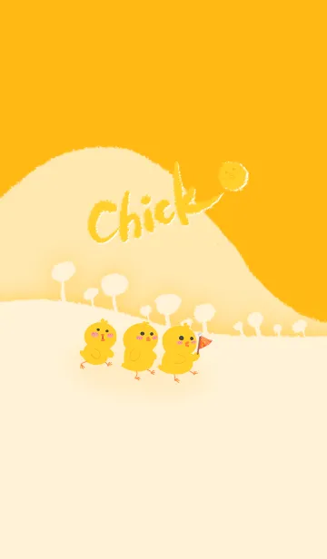 [LINE着せ替え] Little Yellow Chicken J-Orange Yellowの画像1