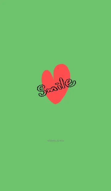 [LINE着せ替え] Smile Love J - Bud Greenの画像1