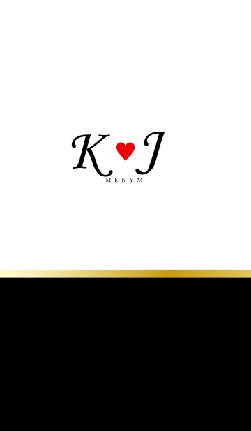LOVE-INITIAL K&J イニシャル 6のLINE着せ替え
