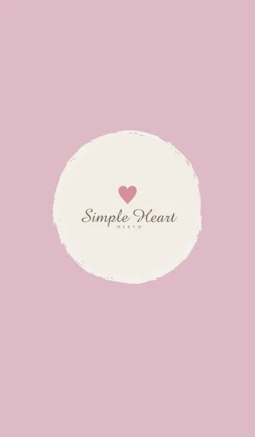 [LINE着せ替え] Simple Heart Dusky Pink - MEKYM 14の画像1