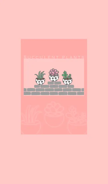 [LINE着せ替え] Succulents J-Baby Redの画像1