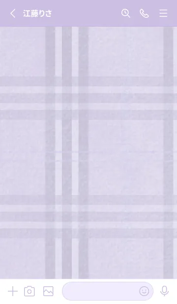 [LINE着せ替え] チェック柄 St 02 - パープル 01の画像2