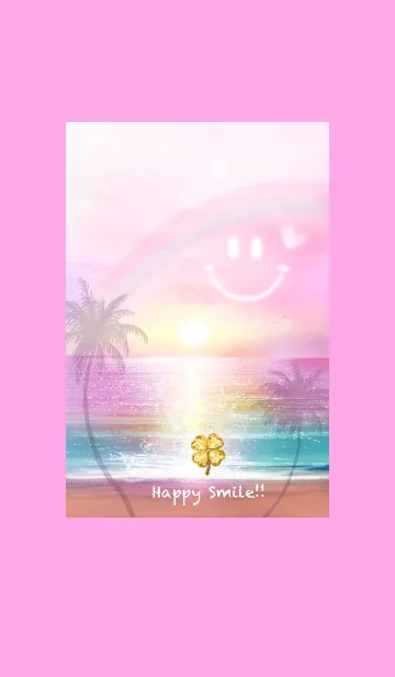 [LINE着せ替え] 運気UP！！ スマイルと幸運のクローバー3の画像1