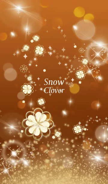 [LINE着せ替え] オレンジ : 全運気UP！ snow cloverの画像1