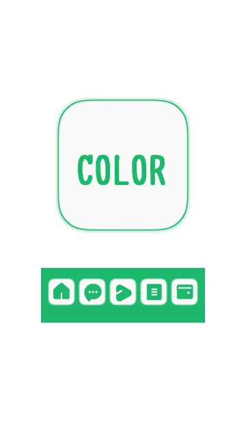 [LINE着せ替え] green color B12の画像1