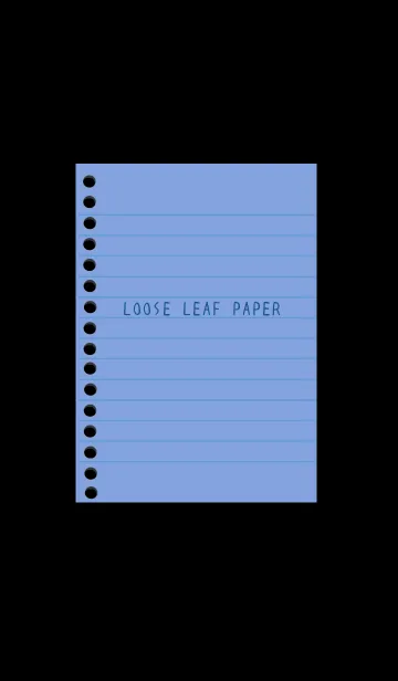 [LINE着せ替え] カラールーズリーフ/ロイヤルブルー/黒の画像1