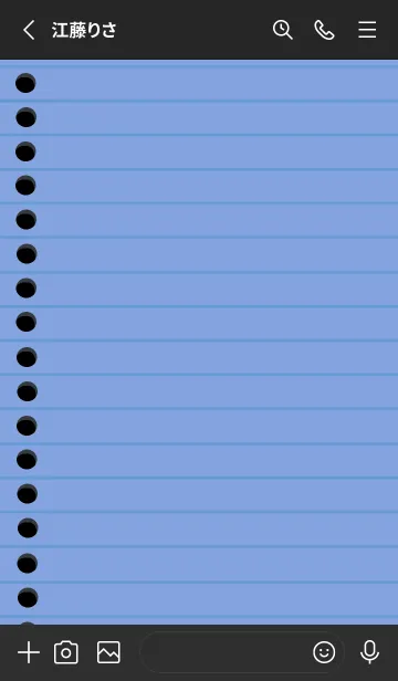 [LINE着せ替え] カラールーズリーフ/ロイヤルブルー/黒の画像2