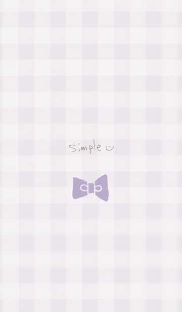 [LINE着せ替え] チェック柄 リボン23の画像1