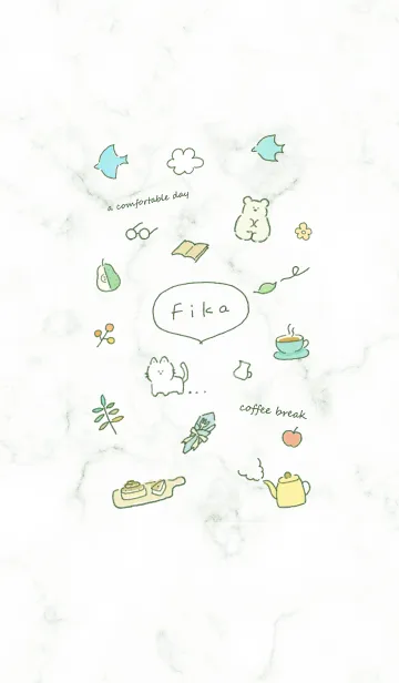 [LINE着せ替え] 北欧風シンプルアイコン✿グリーン07_1の画像1