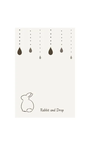 [LINE着せ替え] 兎と雫 -ライトブラウン-の画像1