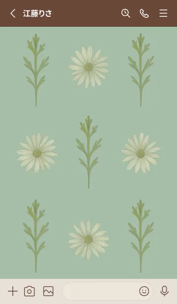 [LINE着せ替え] BOTANICAL - マーガレット / グリーンの画像2