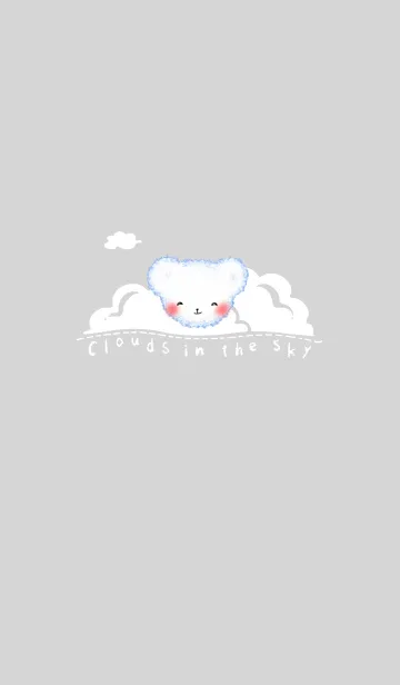 [LINE着せ替え] Cloud Bear J-Gray.Pinkの画像1