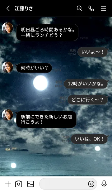 [LINE着せ替え] 夜の月 月の海 #Dki_210。の画像3