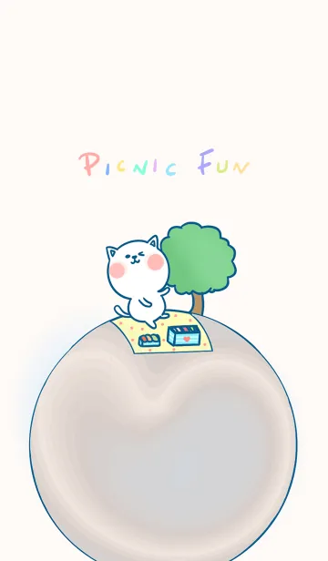 [LINE着せ替え] Picnic Fun J - Ivory Beigeの画像1