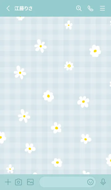 [LINE着せ替え] かわいい白い小花柄13の画像2