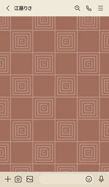 [LINE着せ替え] 和音 市松模様と音符 宗伝唐茶の画像2