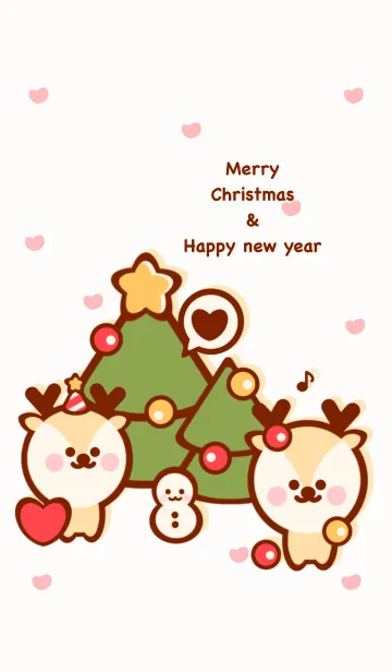 [LINE着せ替え] Mini deer in winter 2の画像1