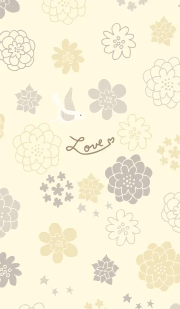 [LINE着せ替え] 小鳥と花14の画像1