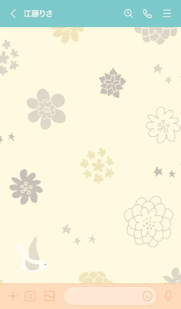 [LINE着せ替え] 小鳥と花14の画像2