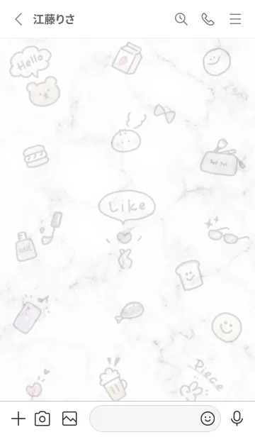 [LINE着せ替え] お洒落アイコン2✿ホワイト01_1の画像2