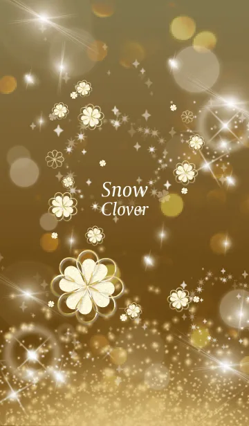 [LINE着せ替え] ベージュ : 全運気UP！ snow cloverの画像1