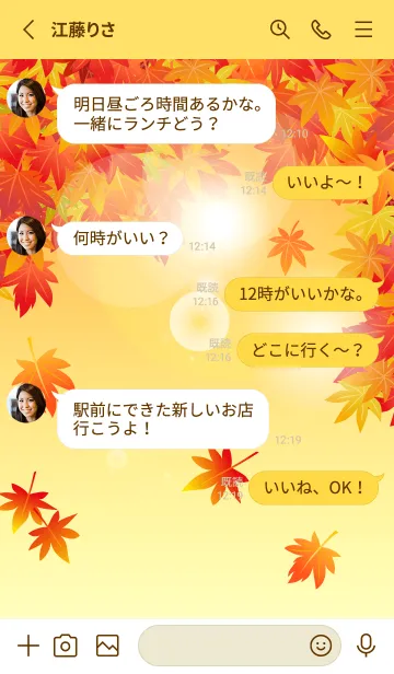 [LINE着せ替え] 落日紅葉の画像3