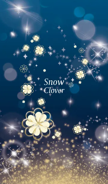[LINE着せ替え] ネイビー : 全運気UP！ snow cloverの画像1