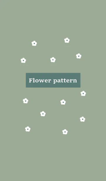 [LINE着せ替え] flower pattern #green beigeの画像1