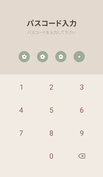 [LINE着せ替え] flower pattern #green beigeの画像4