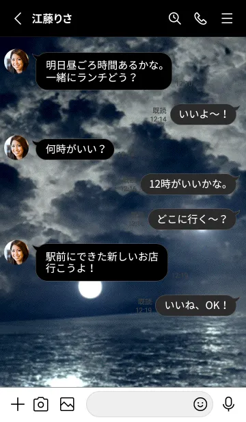 [LINE着せ替え] 夜の月 月の海 #DkJ_4。の画像3