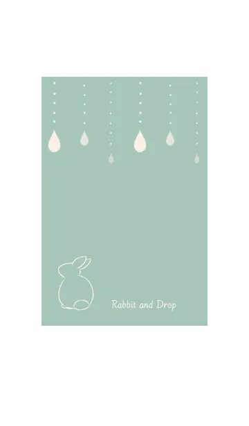 [LINE着せ替え] 兎と雫 -ミントグリーン-の画像1