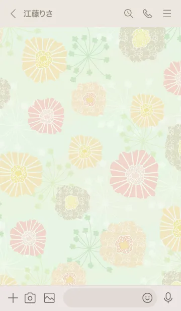 [LINE着せ替え] 北欧風 暖色系お花27の画像2