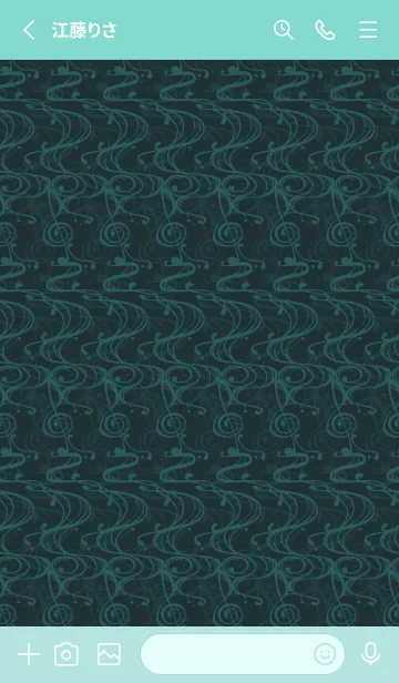 [LINE着せ替え] 和音 流水紋と五線とト音記号 百入茶の画像2