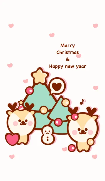 [LINE着せ替え] Little deer in winter 2の画像1