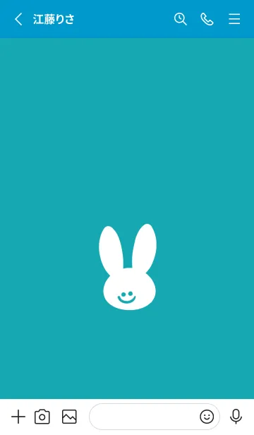 [LINE着せ替え] ホワイト ラビット 43の画像2