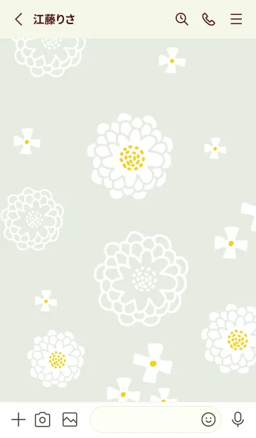 [LINE着せ替え] 白い花 ダンス11の画像2