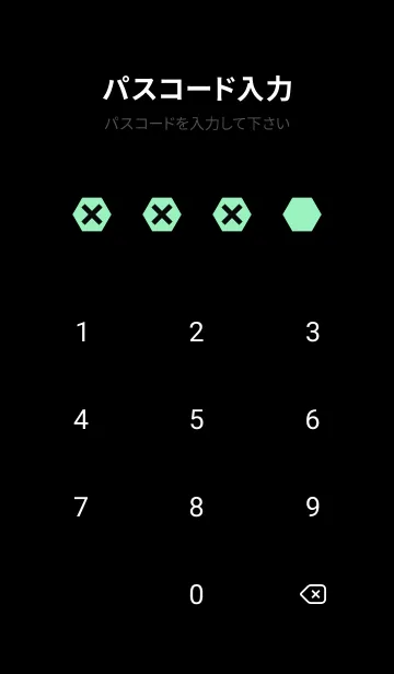 [LINE着せ替え] Geometric BLACK WASH GREEN 3の画像4