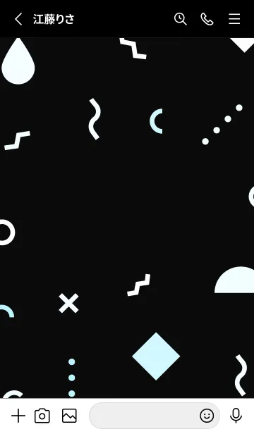 [LINE着せ替え] Geometric BLACK WASH PALE SKYの画像2