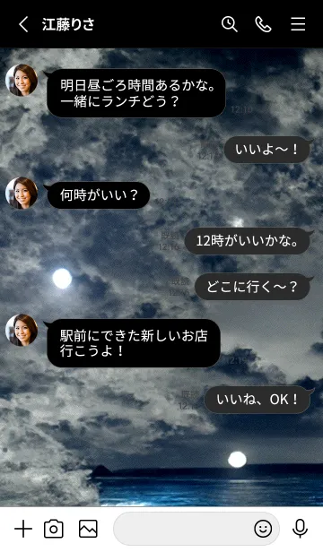 [LINE着せ替え] 夜の月 月の海 #DkK_26。の画像3